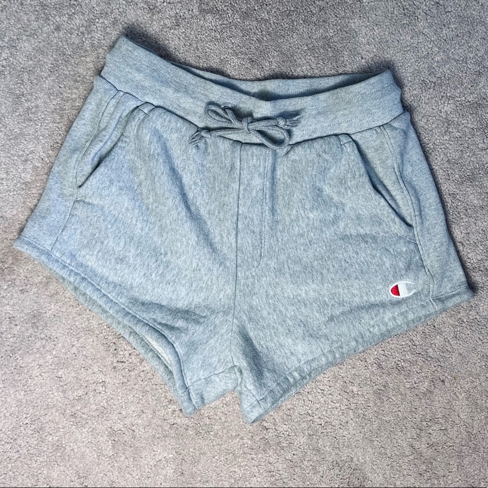 Vintage 90s High Waisted Champion Grey Reverse Weave Shorts